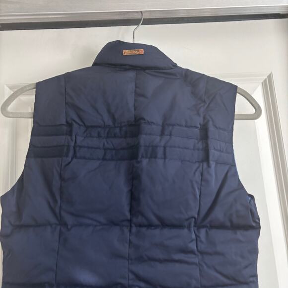 Lilly Pullitzer Women’s Kate Puffer Vest Sz XS Navy Button Down Preppy Coastal - Picture 5 of 12